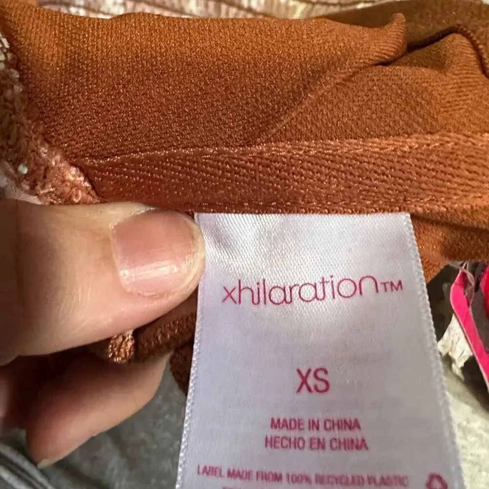Target Xhilaration Smocked Ruffle Bandeau Bikini Top - Xhilaration Size XS NWT
